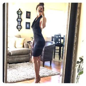 Sexy and classy cowl neck dress, backless